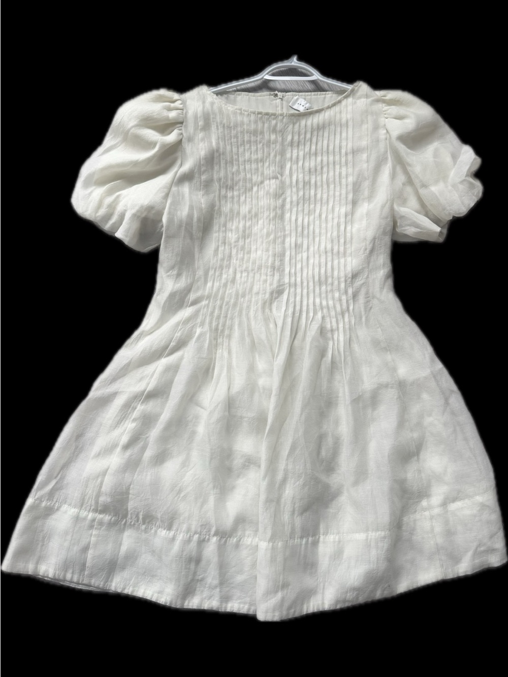 Endless Rose White Puff-Sleeve Mini Dress